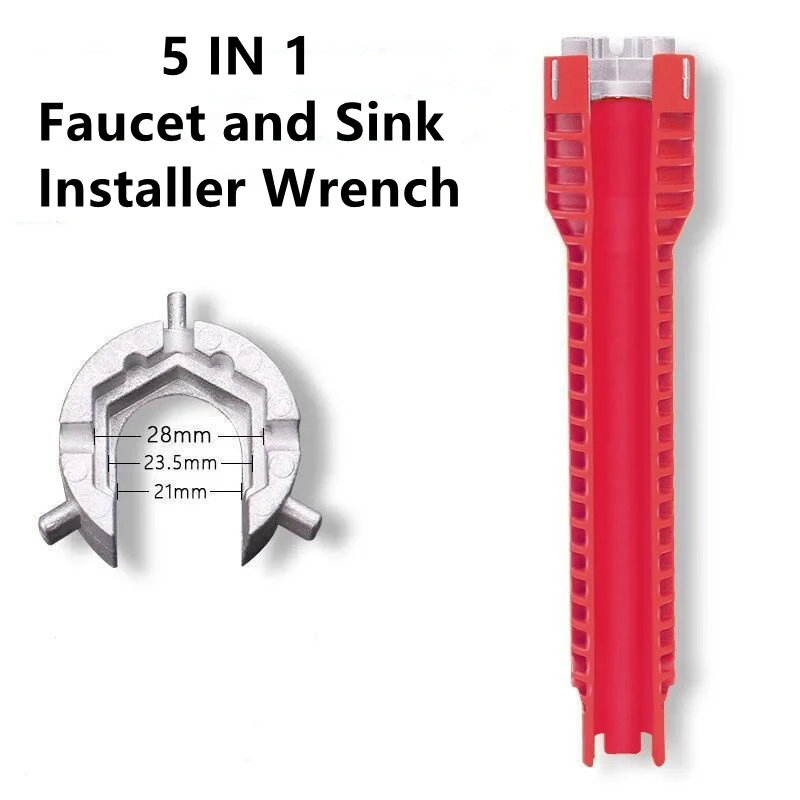 Multi-Function Anti-Slip Plumbing Tool Set for Kitchen & Bathroom Repairs