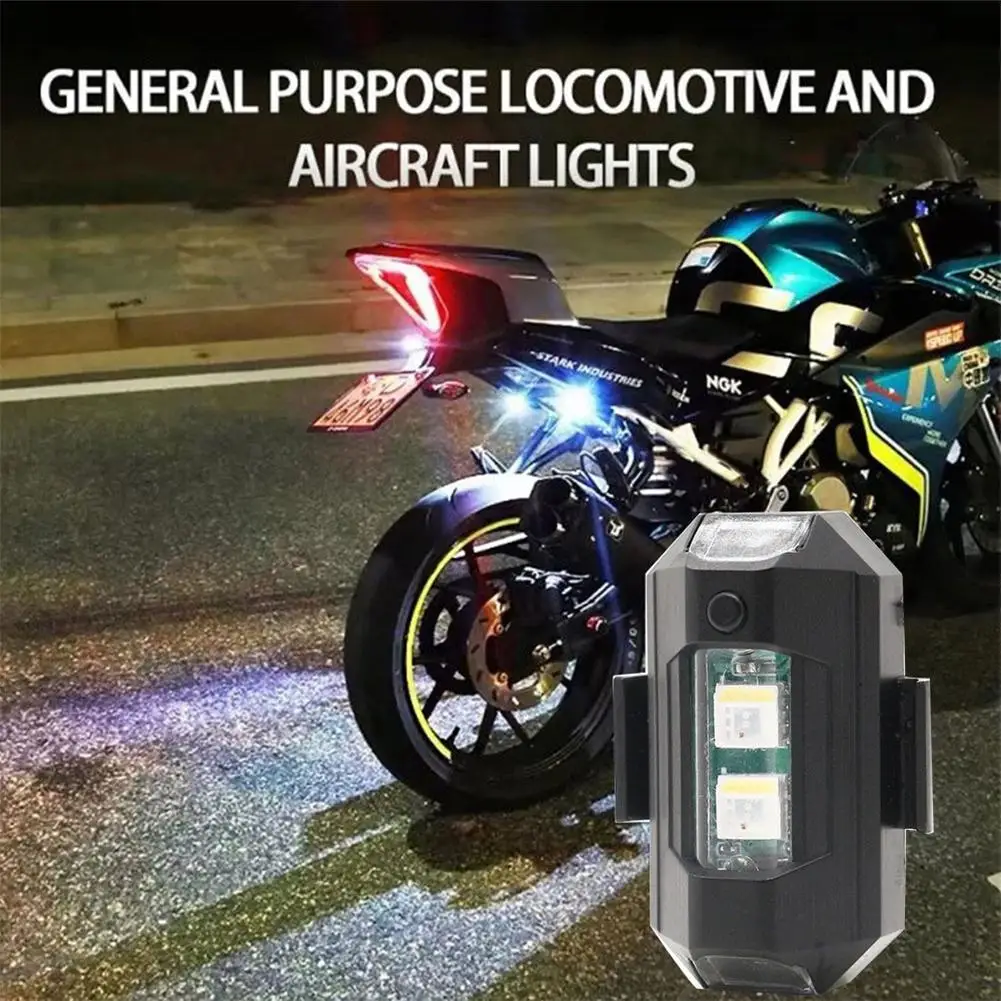 

Motorcycle Led Strobe Lights Rechargeable Drones Aircraft Light Locomotive Flashing Taillight Warning Lamp Modified Accessories