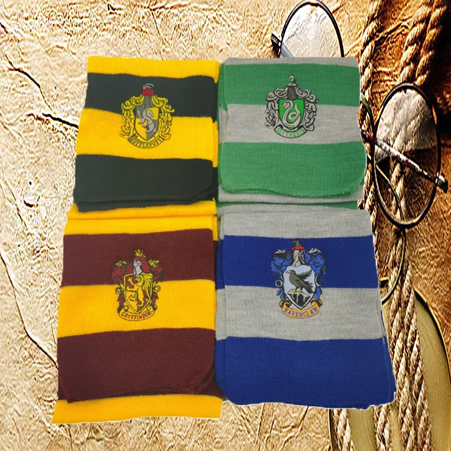 Movie&TV Potter Cosplay Scarf Warm Neckerchief Cosplay Accessories long Scarves Halloween Christmas Gift Props For Kids