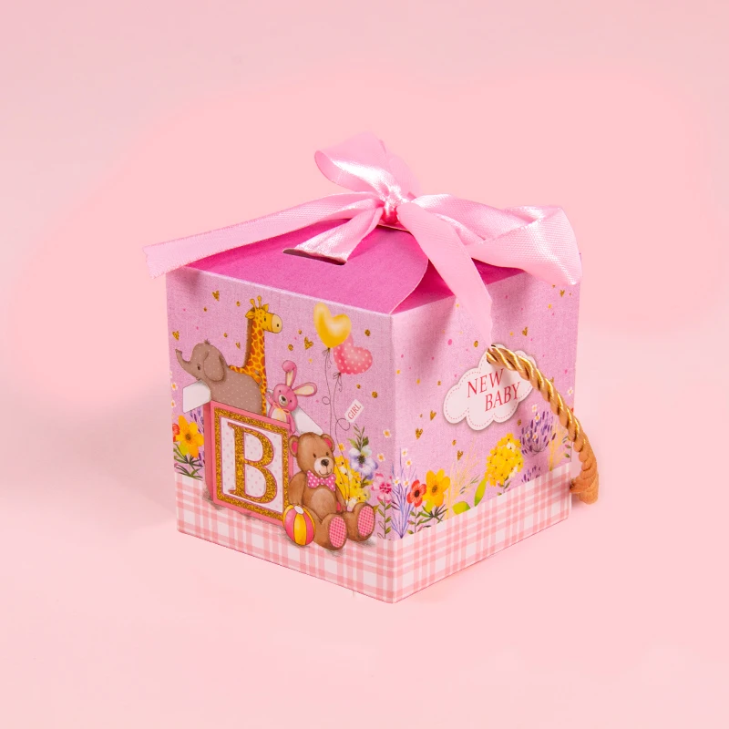 24 Stück Goodie-Boxen Pink – 15,7x8,9x9,1 Cm, Giebelform, Für Geburtstag & Party
