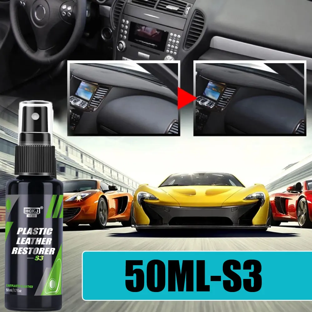 

S3 Car Plastic Restorer Polish for Interior Exterior Trim Long-lasting Cleaner Agent Hydrophobic Coating Car Chemicals 50ml