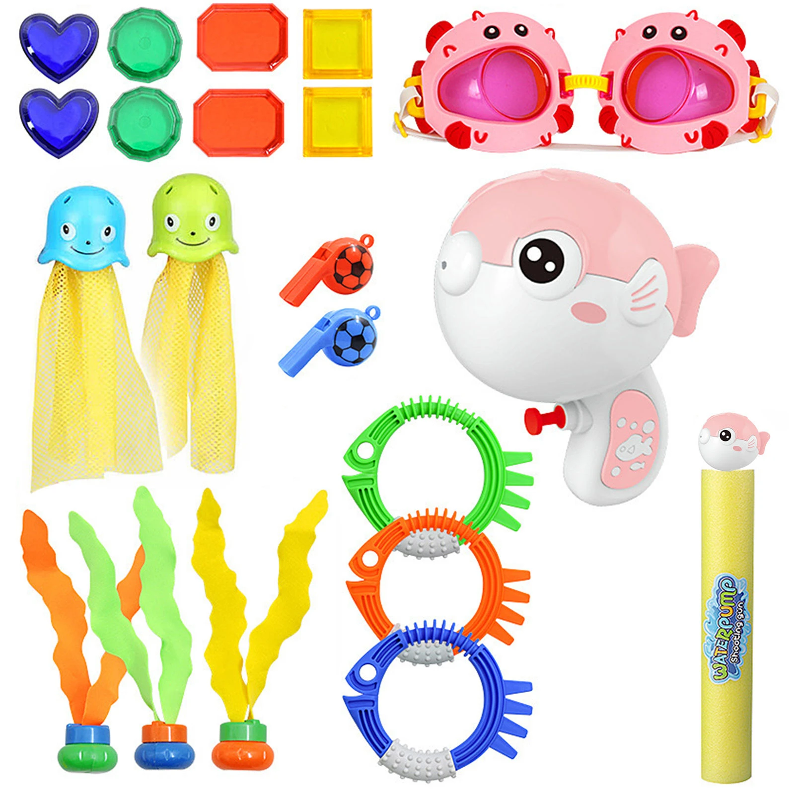 Juguetes de buceo de verano, juego de regalo de para niños, fácil usar, juguete de piscina de anillo de pez de buceo para adolescentes y niños pequeños| | - AliExpress