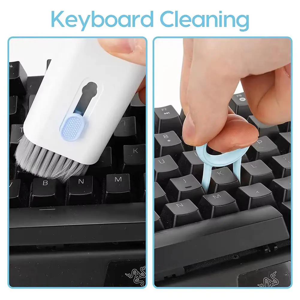 7 In 1 Cleaner Kit For Computer Keyboard Brush Earphones Cleaning Pen For Headset Phone Cleaning Tools Keycap Puller Set