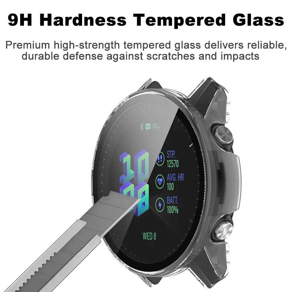Tempered Glass Smartwatch Bumper Case and Screen Protector Film