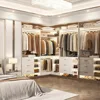 Closet System with 6 Drawers, 4 Hanging Rods & Corner Tower, Corner Closet System with Hanging, 92.6" L-Shaped Walk-In Wardrobe 6