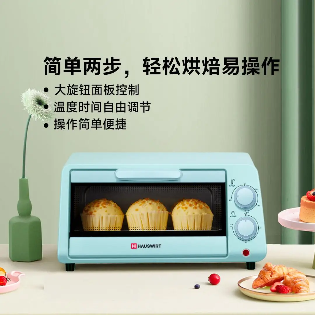 HAUSWIRT 220 فولت 800 واط 12L باب زجاجي مرئي مقاوم...