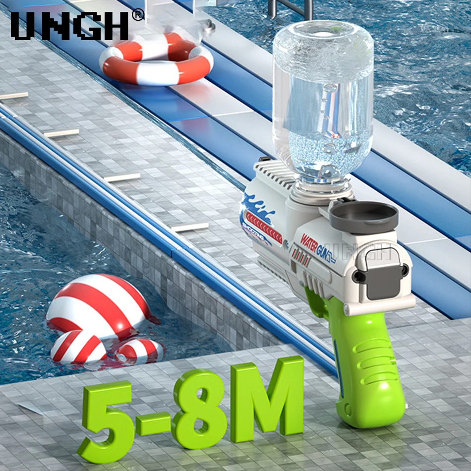 UNGH Summer Electric Automatic Water Gun High-pressure Outdoor Beach Large-capacity Swimming Pool Toy for Children Boy Gift 5