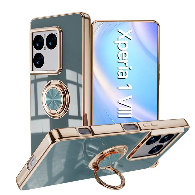 MagSafe Magnetic 360° Ring Electroplated Shockproof Phone Case with Soft Silicone Bumper