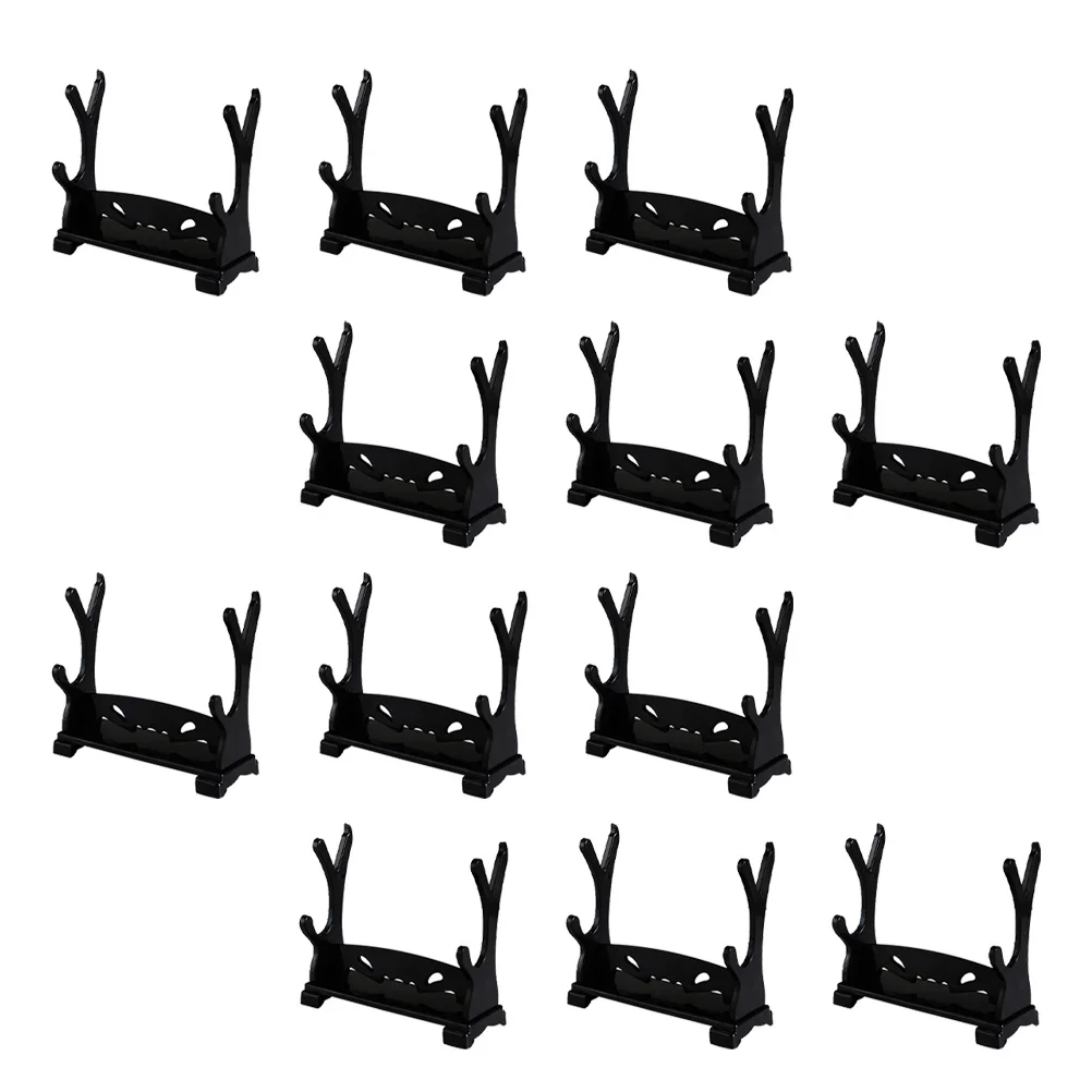 

12 Pcs Sword Display Stand Single Horizontal AcrylicDisplay Plastic Hangers Storage Rack