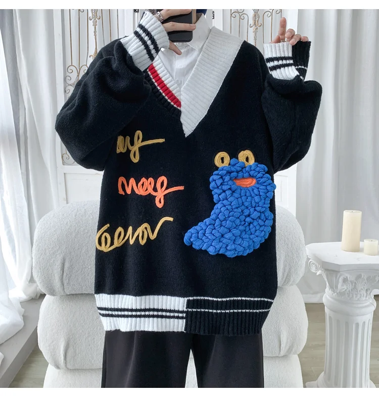 cartoon knitted sweater