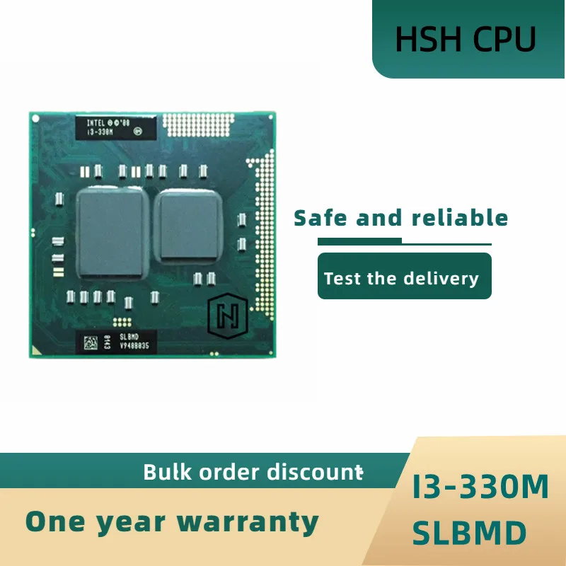 

Intel Core i3-330M i3 330M 2.1 GHz SLBMD SLBVT Dual Core Quad Thread CPU Notebook Processor Socket G1 / rPGA988A