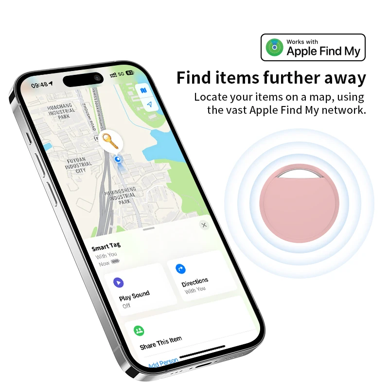 Mini GPS Tracker Apple iOS System Find My APP Smart Tag Child's Bag Pet Bike Bag Anti Loss Smart Bluetooth Locator smart anti lost locator