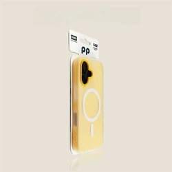 Sleek Magnetic Solid Color Phone Case with Smooth Skin Feel - iPhone 15 Plus (Orange)