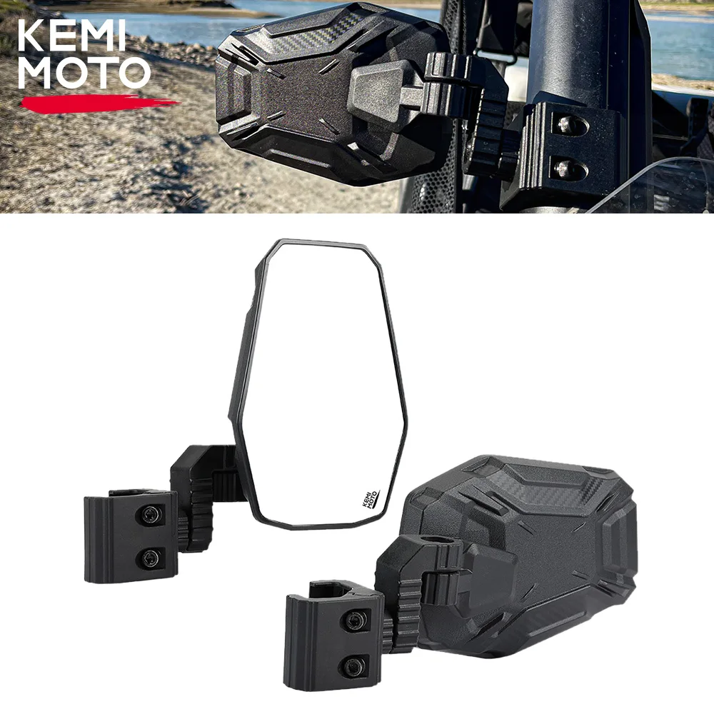 Utv Pro-Fit Specchietto Retrovisore Laterale A Gabbia Compatibile Con Polaris Ranger 500 Xp 900 General 1000 Per Can-Am Maverick Trail Defender