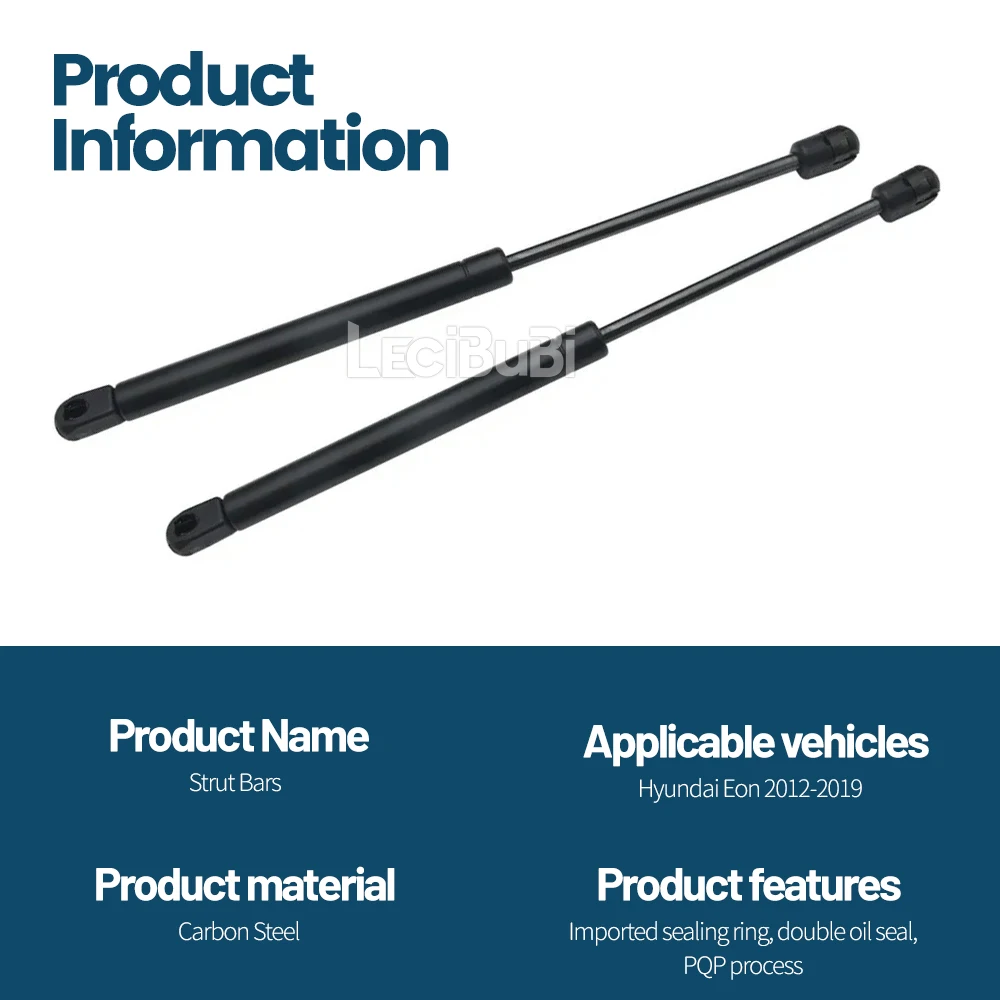 For Hyundai Eon 2012-2019 2pcs Rear Trunk Tailgate Strut Boot Lift Support Bars Gas Spring Dampers Rod Accessories 2017 2018 4