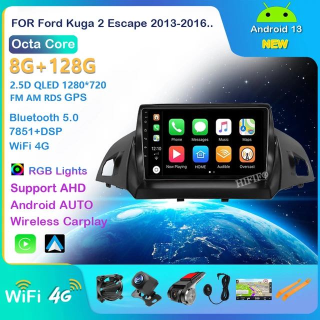 Android Auto Radio for Ford Kuga Escape 2013-2016 Multimedia GPS 2din  Autoradio