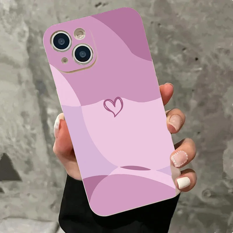 Vibrant Love Heart Shockproof Silicone Phone Case Cover