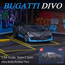JKM 1/64 Bugatti Divo Model Car Alloy Diecast Toys Classic Super Racing Car Vehicle For Children Gifts