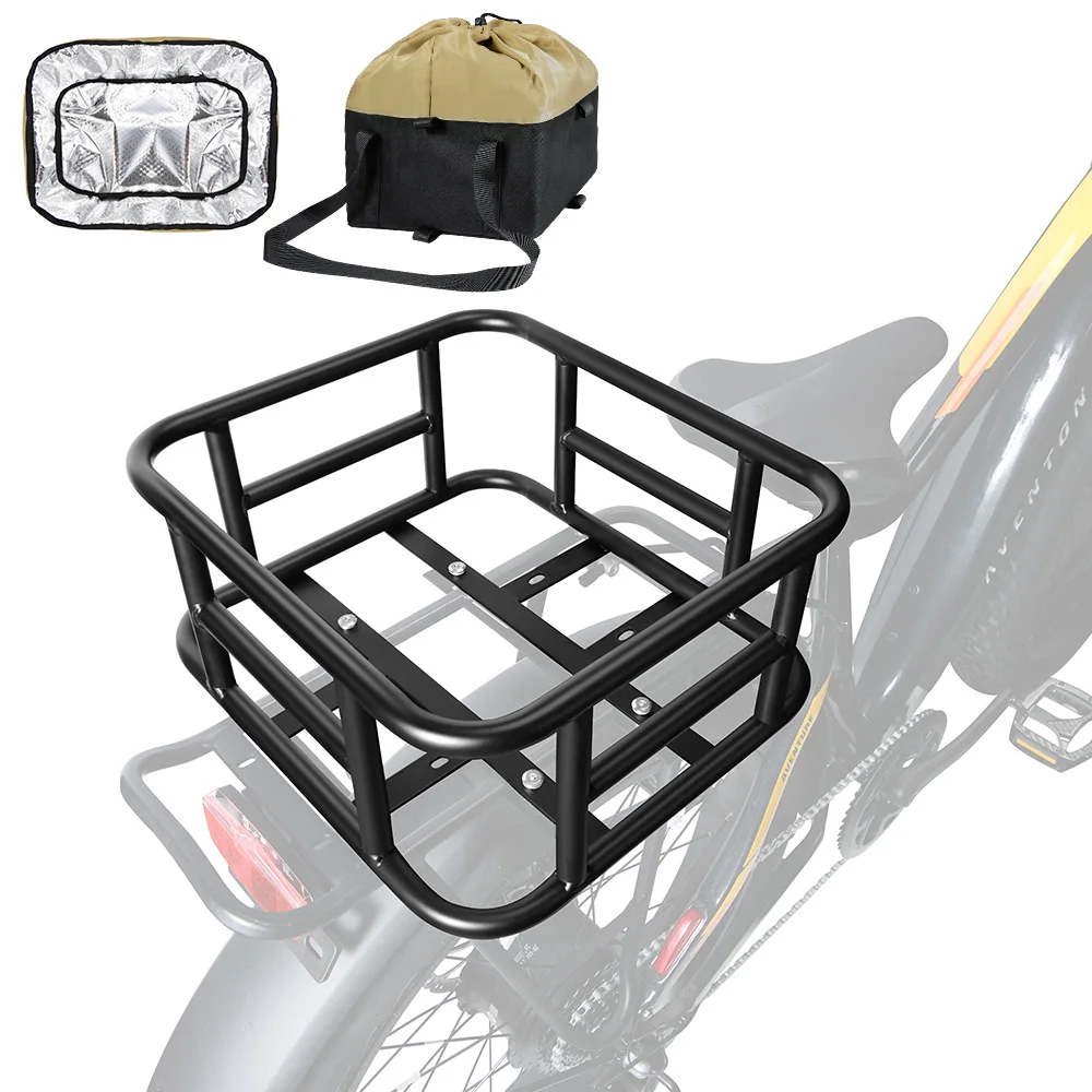 NEWBOLER E-Bike Gepäckträgertasche aus Eisen mit Großer Kapazität, Fahrradkorb für Outdoor-Reisen, Einkaufen, MTB und Rennräder – Detail 17