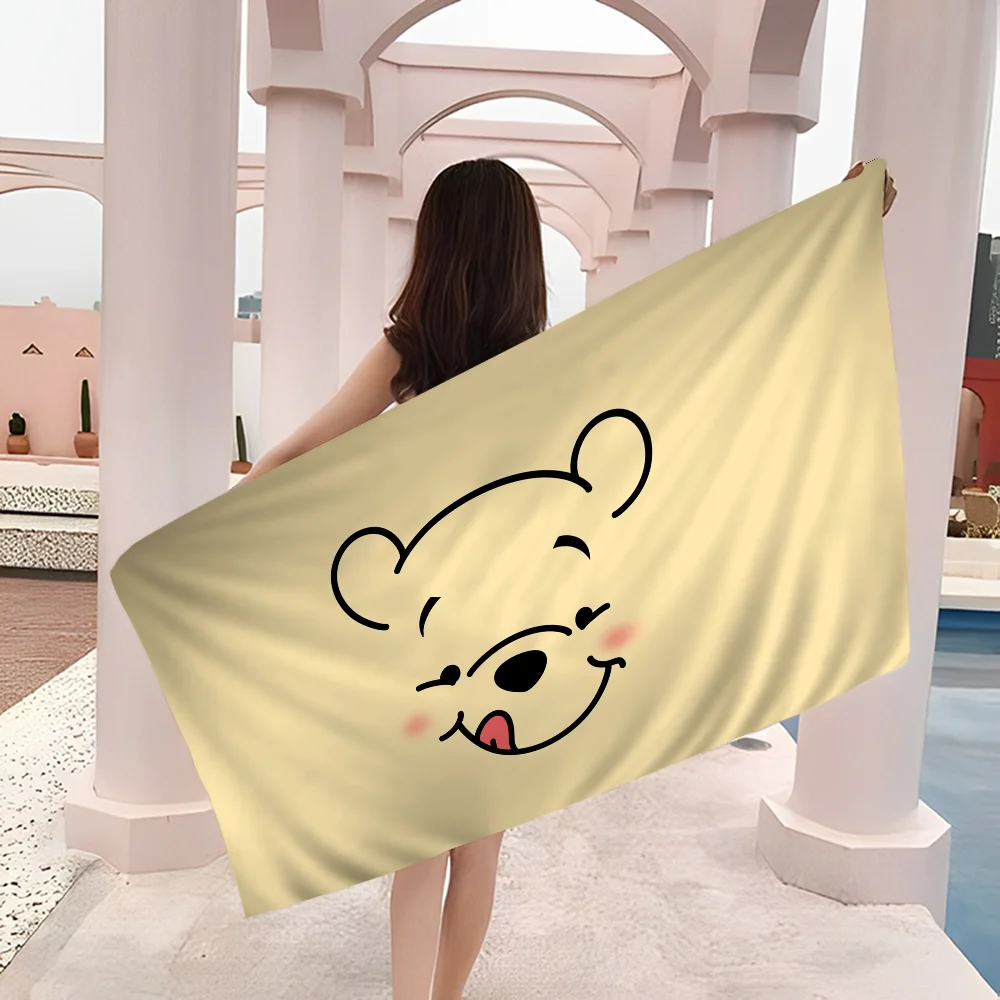 Winnie The Pooh Microfiber Printed Beach Towel Mountain Climbing Yoga Beach Swimming Running Absorbent Soft Towel 5