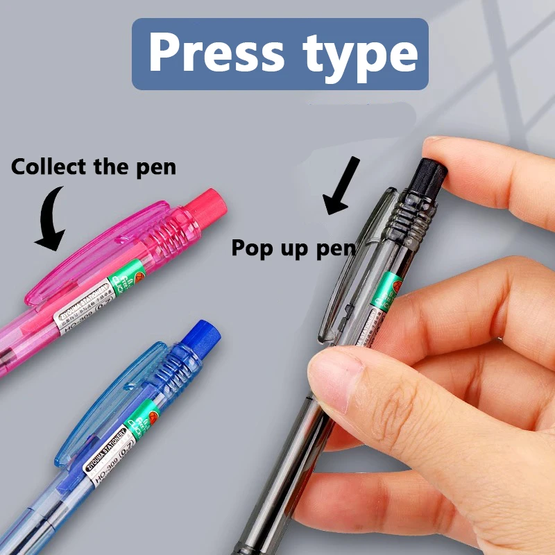 10/50Pcs Ballpoint Pens 0.7mm Fine Point Writing Pens in Black Red Blue for Students Office Stationery Signing Pen - 4