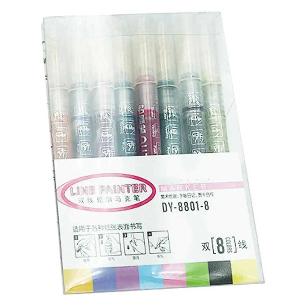 https://ae01.alicdn.com/kf/Sbeeb06ceb4914c628000a5b26828936bw/8Pcs-Pretty-Outline-Markers-Uniform-Ink-Output-DIY-Craft-Environmentally-friendly-Double-Line-Magic-Metallic-Paint.jpg