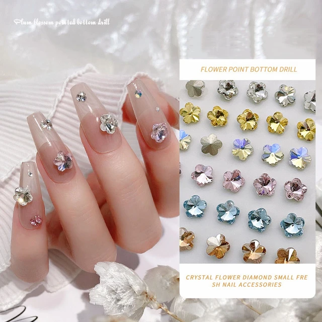 Nail Art Rhinestones Crystal Glass Gems Stones 3D Alloy Nail Decoration 30  Pcs Mixed Charms Nails Accessories DIY Nail Supplies Decoration 