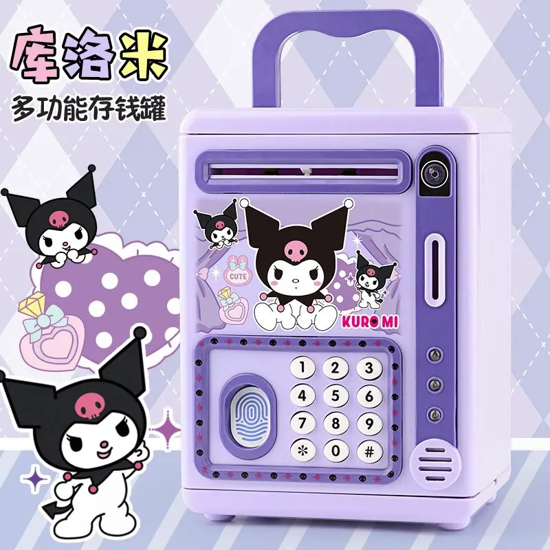 

Sanrio Kuromi Piggy Bank Girls and Children's Lockbox Only Cannot Enter or Exit Piggy Bank Large Capacity Princess Good-looking