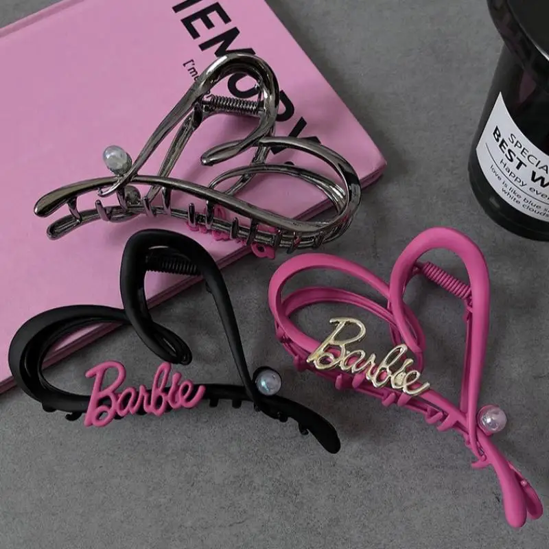 

Kawaii Barbie Hair Clip Anime Cute Niche Love Hair Accessories Women's Back Spoon Elegant Temperament Shark Clip Birthday Gift