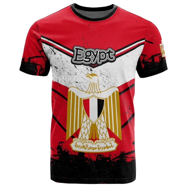 

Футболка Мужская/женская с 3D-принтом, модная Повседневная рубашка с круглым вырезом, с принтом флага Египта, летняя