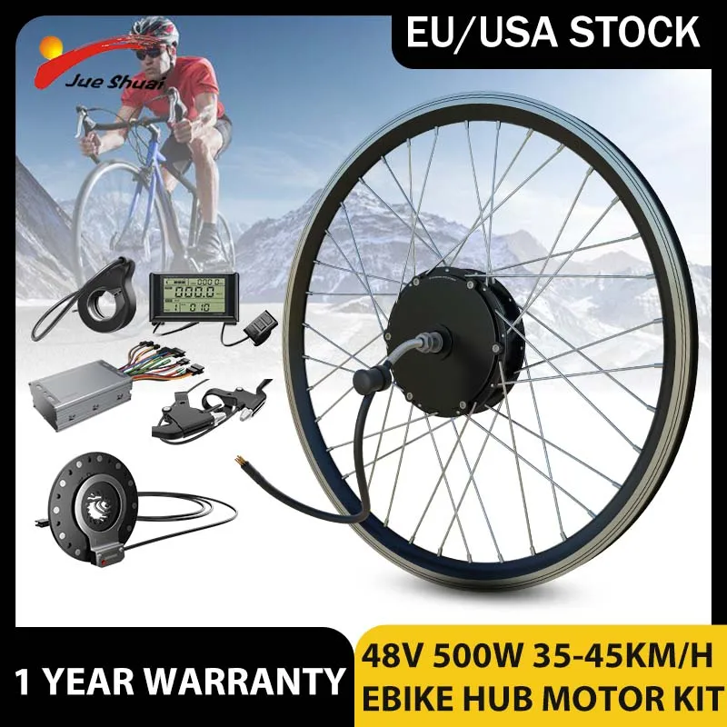 EUSTOCKEbikeKitConversion48V500WFrontRearHubMotorEbike