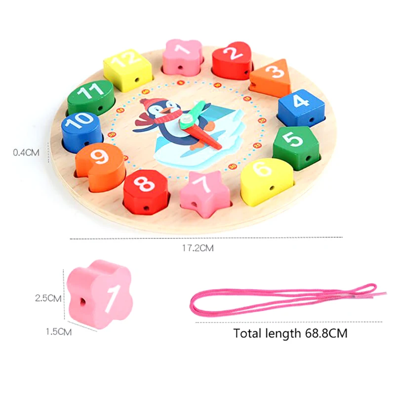 Montessori Wooden Toys for Babies 1 2 3 Years Boy Girl Gift Baby Development Games Wood Puzzle for Kids Educational Learning Toy