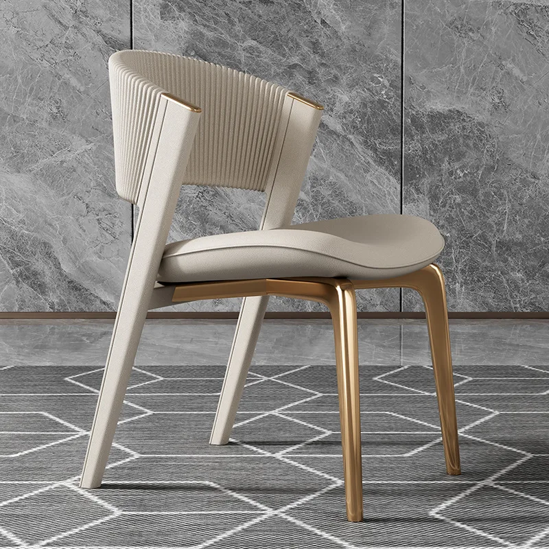 Momo Sedia Da Pranzo Di Lusso Leggera Italiana Casa Sedia Da Pranzo Di Fascia Alta Con Negoziazione In Pelle Di Legno Massello Di Design Estremamente 