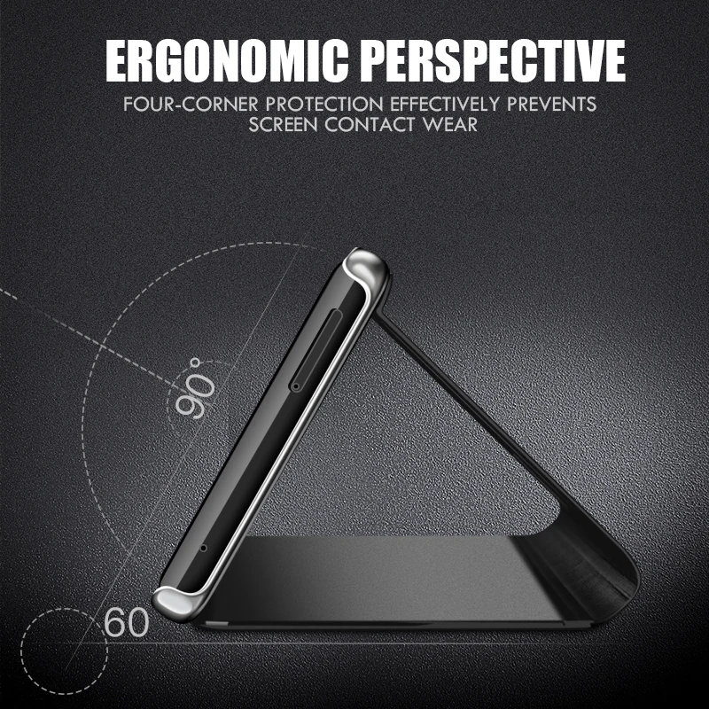 Smart Mirror Flip Case For Samsung Galaxy Note 9 8 10 20 S22 S21 S20 FE S8 S9 S10 Plus S10E A51 A12 A31 Cover Coque samsung flip phone cute