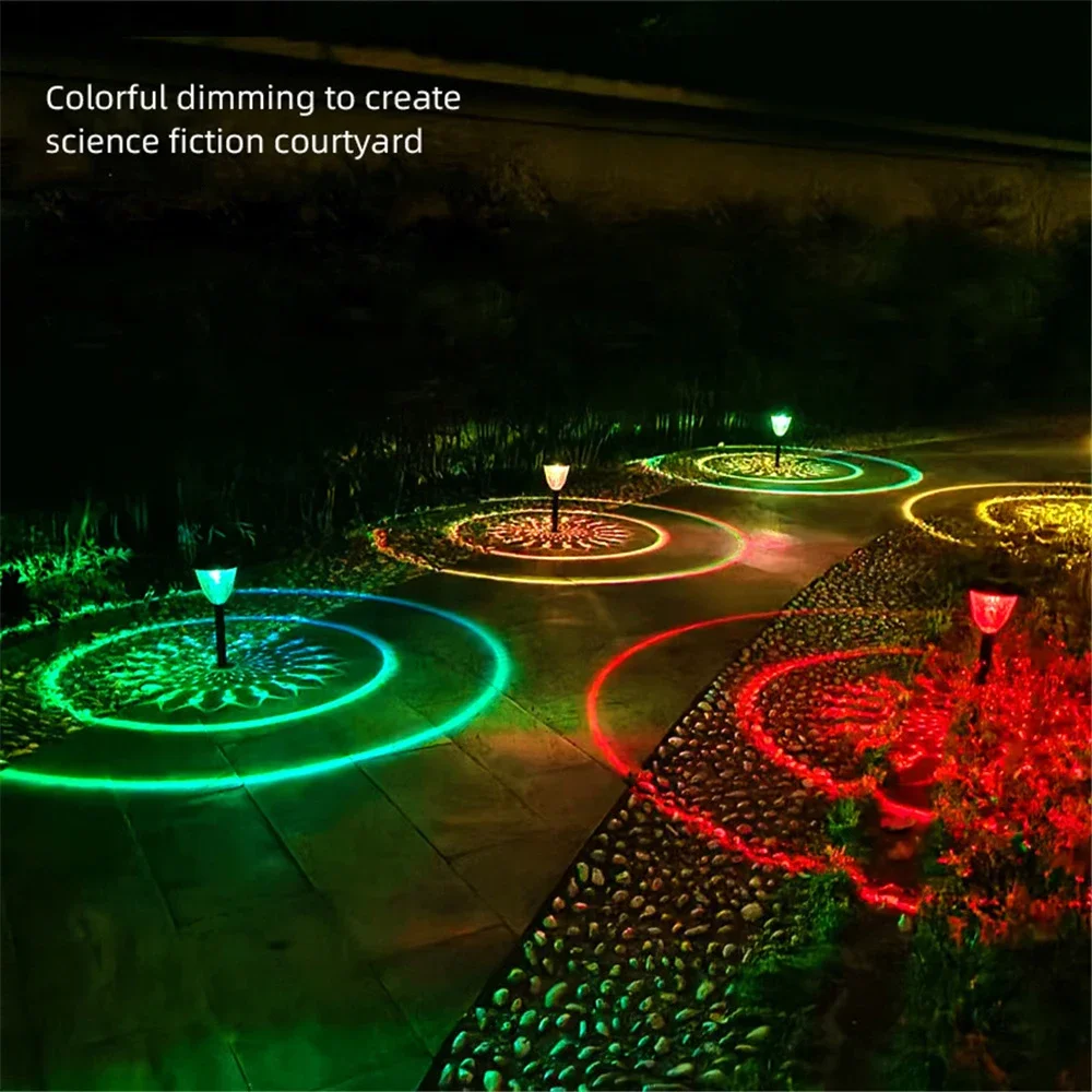 1-4Pack Solar Pathway Lights Outdoor Waterproof Round Circel Pattern On The  Ground Light The Way for Yard Garden Path Walkway - AliExpress, image size:1000x1000