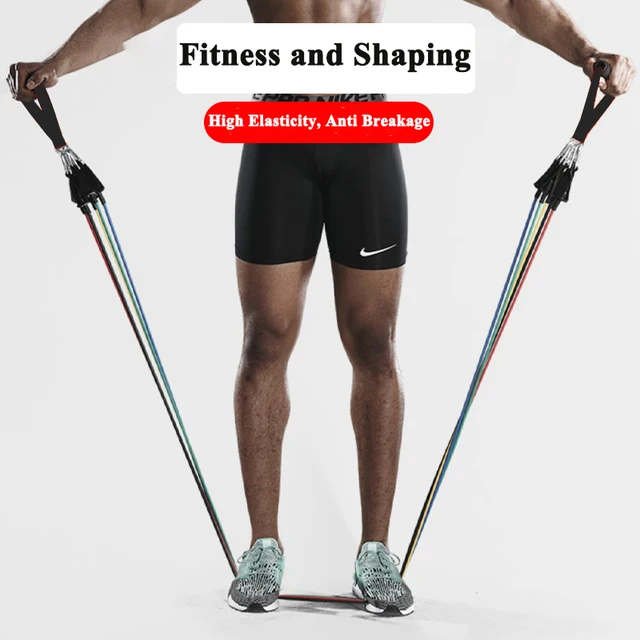 11 Pcs/set Tension Rope Elastic Multifunctional Tension Belt Set Fitness Tension Rope Men's and Women's Training Ropes 4
