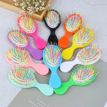 

Baby Boys Girls Hair Comb Candy Color Plastic Hair Brush Child Portable Travel Anti-static Comfortable Head Massager Combs