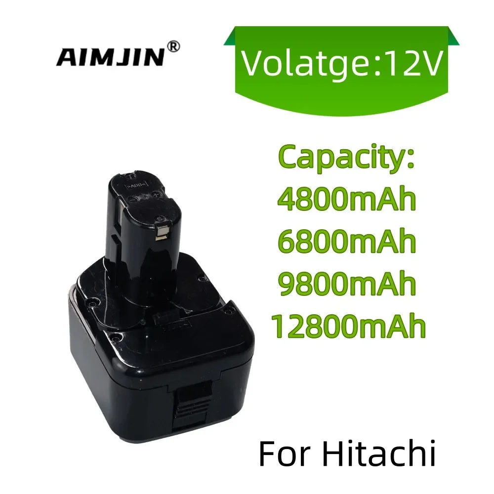 

4.8/6.8/9.8/12.8Ah 12V NI-MH High Quality Tool Battery For Hitachi EB1214S 12V EB1220BL EB1212S WR12DMR CD4D DH15DV C5D DS 12DVF