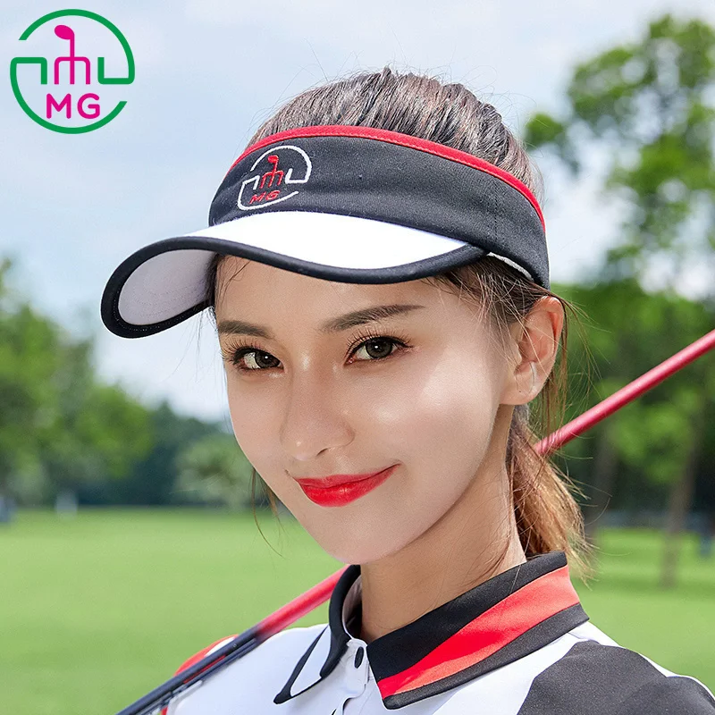 MG ladies golf sports tennis sun cap contrasting high-end breathable sunscreen hat for women outdoor running caps