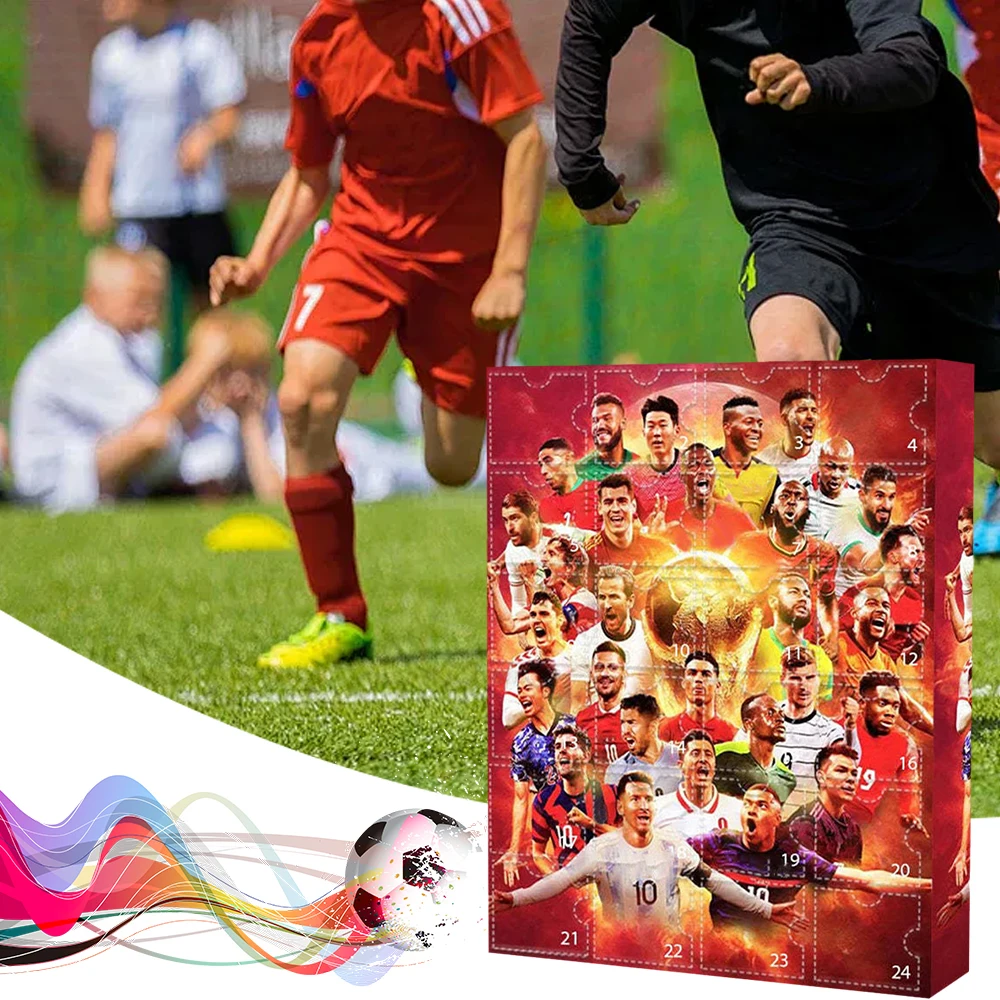 Christmas countdown calendar christmas advent calendar Countdown advent calendar football set 24 day building advent calendar soccer party birthday gift sports Christmas supplies