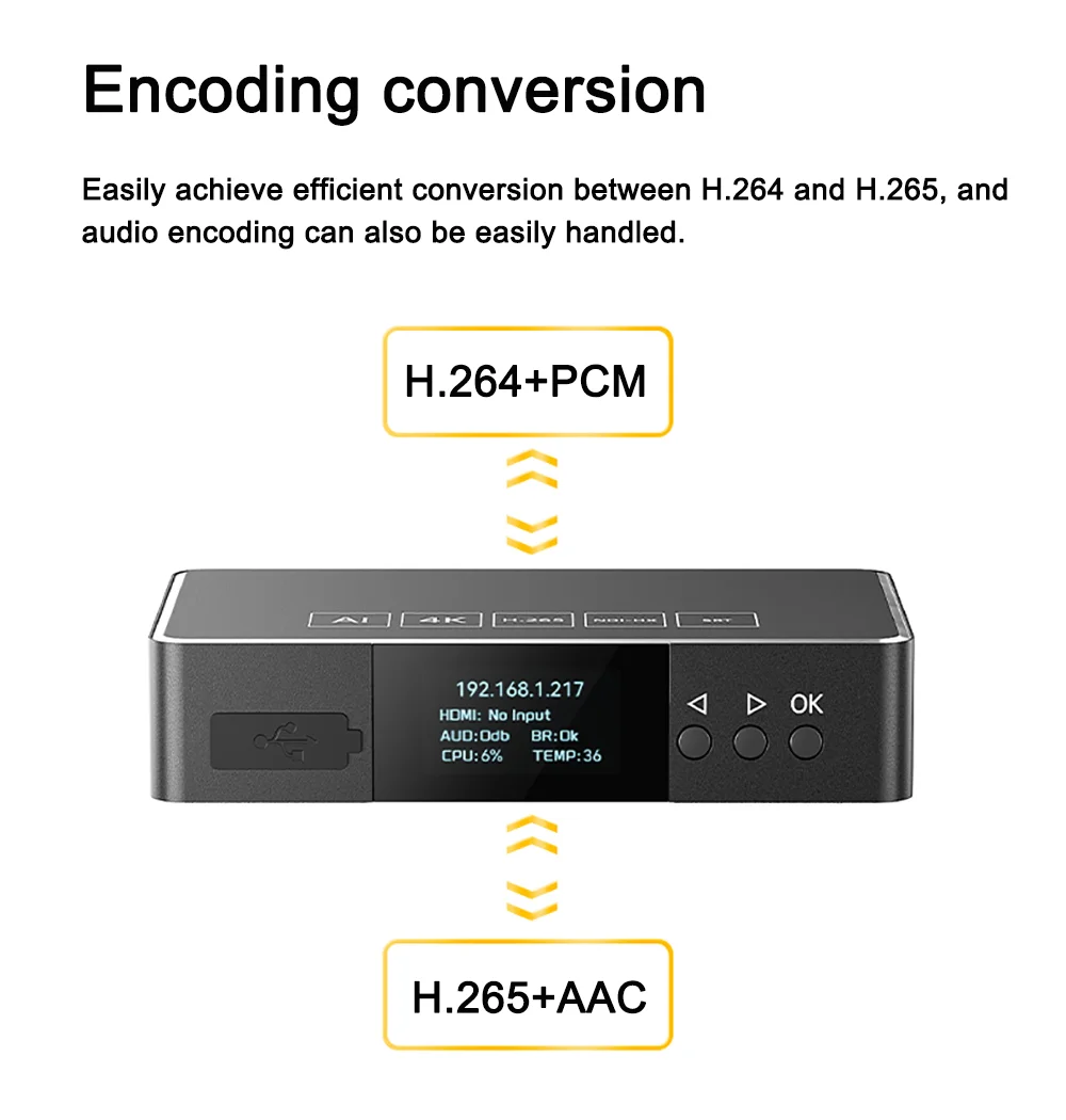 Link Pi ENC1V3P Video Codec 4K30 HDMI Encoding NDI Decoding Built-in Tally Suppo