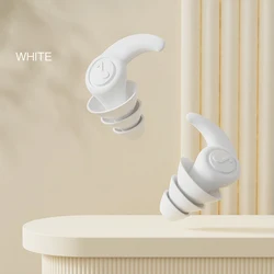 Silicone Noise - Reducing Sleep Earplugs for Soundproof Comfort (WHITE)