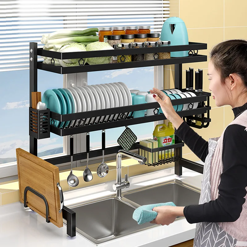 DYUNCZ Estante De Cocina De Metal, Estante Para Panaderos De 6 Niveles Con Puerta Abatible, Tablero De Clavijas, Ruedas Y 8 Ganchos, Gris, L-39.4 In