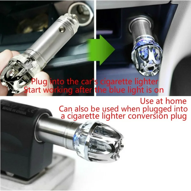 Car Air Purifier 12V Auto Car Fresh Air Ionic Purifier Oxygen Bar Ozone Ionizer Cleaner Freshener Accessries