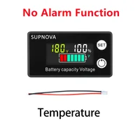 6133A LCD Battery Capacity Indicator Temperature Alarm DC 8V-100V Lead Acid Lithium LiFePO4 Voltmeter Voltage Gauge Lowe Version 2