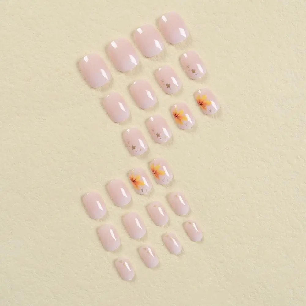 24pcs Glitter Powder Press-On Faux Fingernails