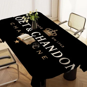 Champagne M-Moet &Chandon Table Stain Resistant Decorative Washable Polyester Tablecloths for Dining Table Parties and Wedding 1
