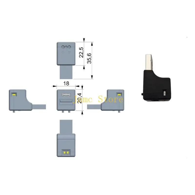 LX0B 최고의 공간 활용을 위한 다중 톤 USB 조명 장치 직각 벤드