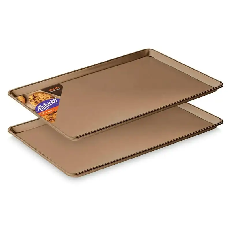 

Large Nonstick Rimmed Cookie and Baking Sheets, Set of 2
