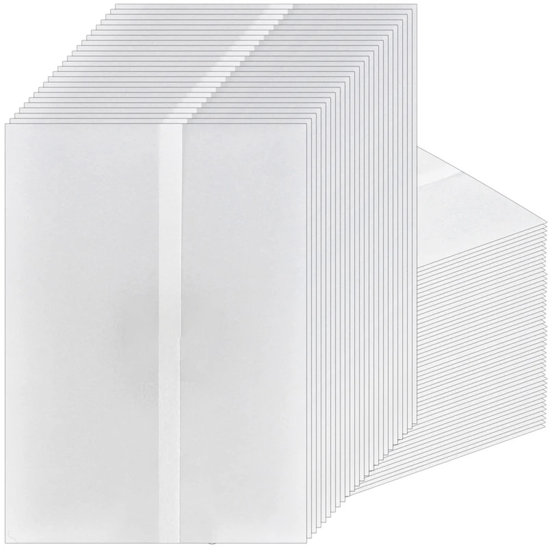 

150Pcs Pre-Folded Vellum Jackets For 5 X7 Invitations White Translucent Arts And Crafts Vellum Paper Wedding Invitations